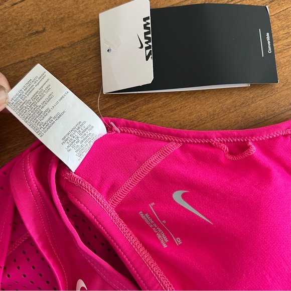 Nike Swim Women's Essential Layered Tankini Mesh Top Pink Size Small - Picture 10 of 14